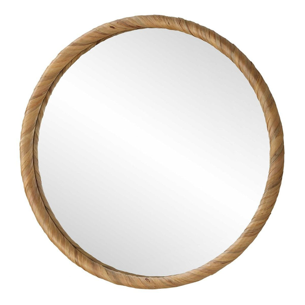 Keiichi Round Seagrass Mirror, view 3