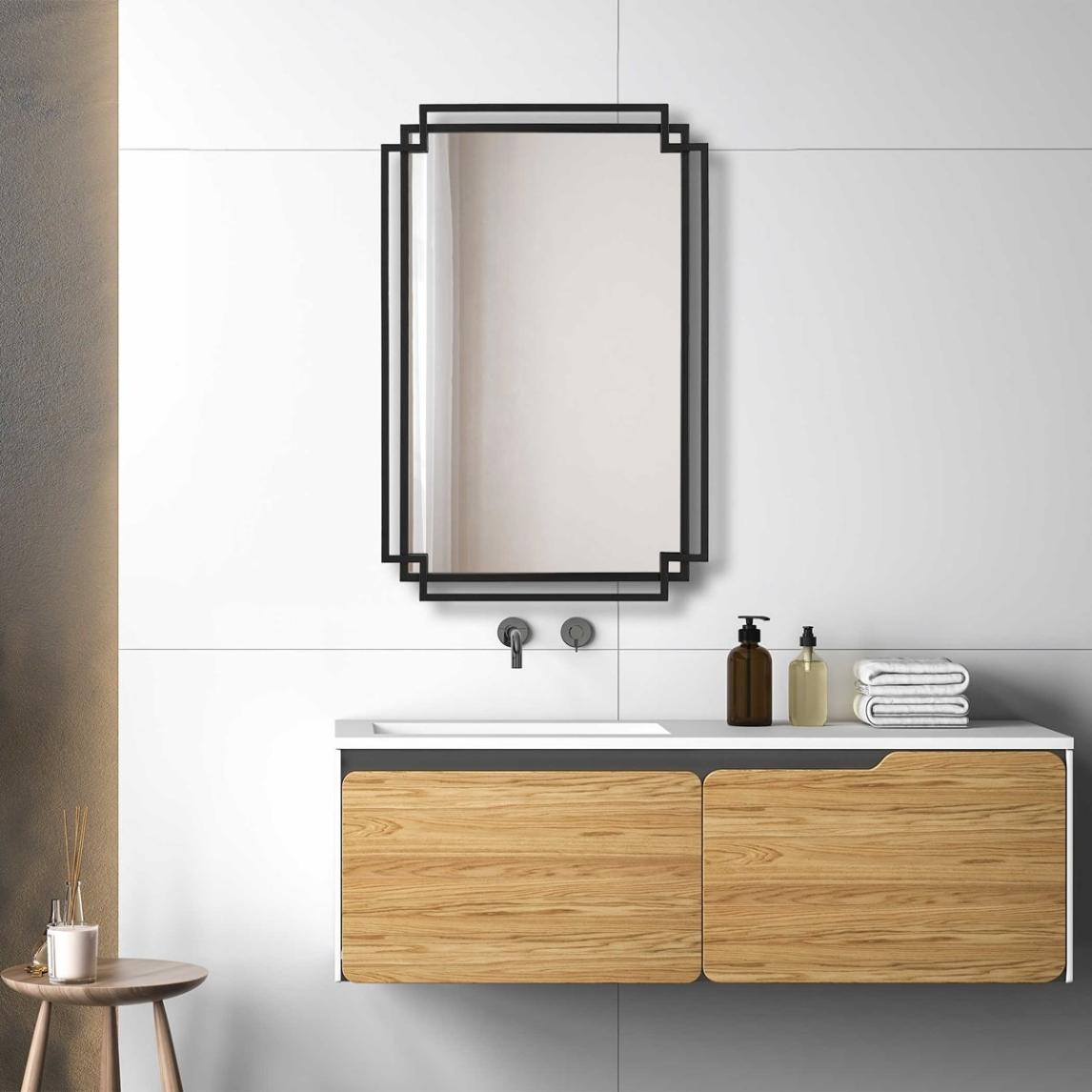 Keiichi Deco Mirror Black Finish, view 2