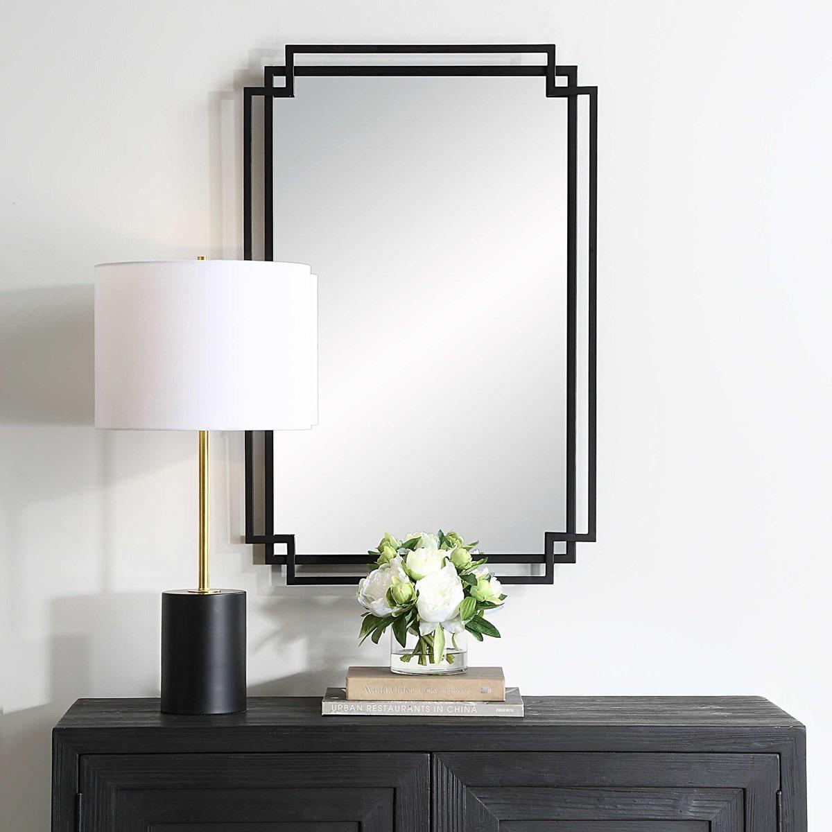Keiichi Deco Mirror Black Finish, view 3
