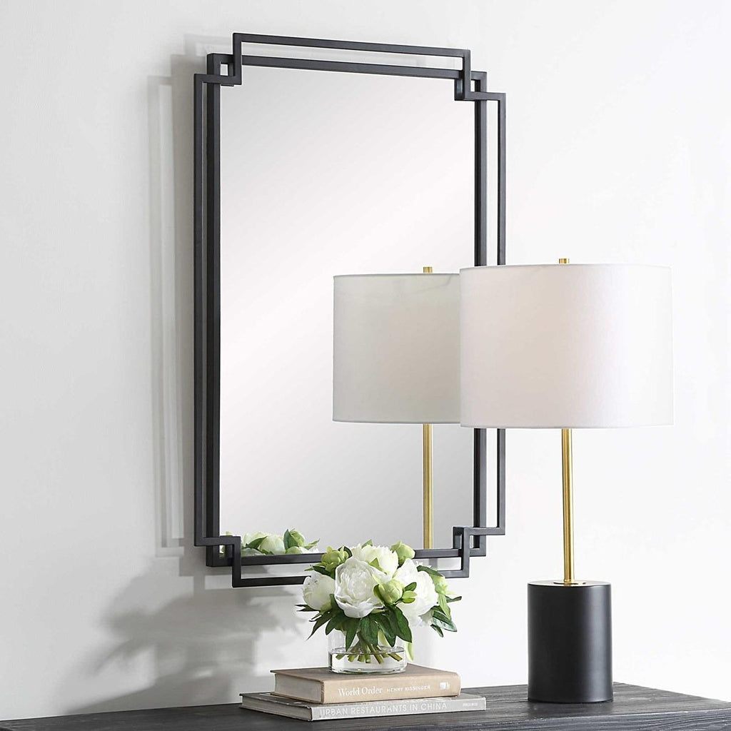 Keiichi Deco Mirror Black Finish, view 4