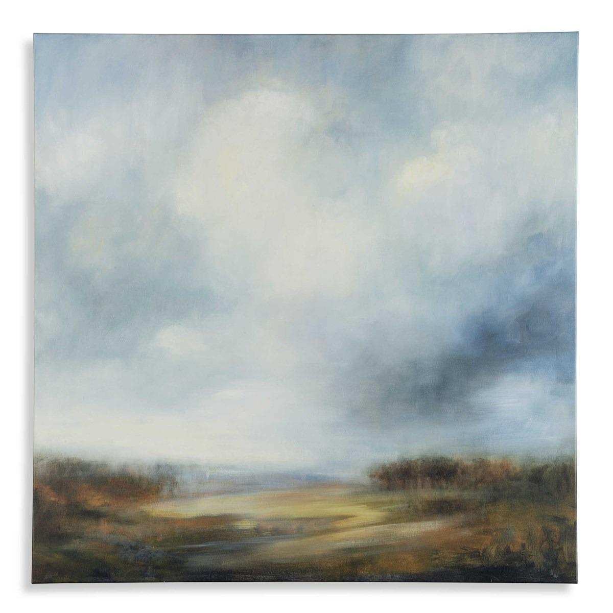 Keiichi Blue Light Printed Canvas
