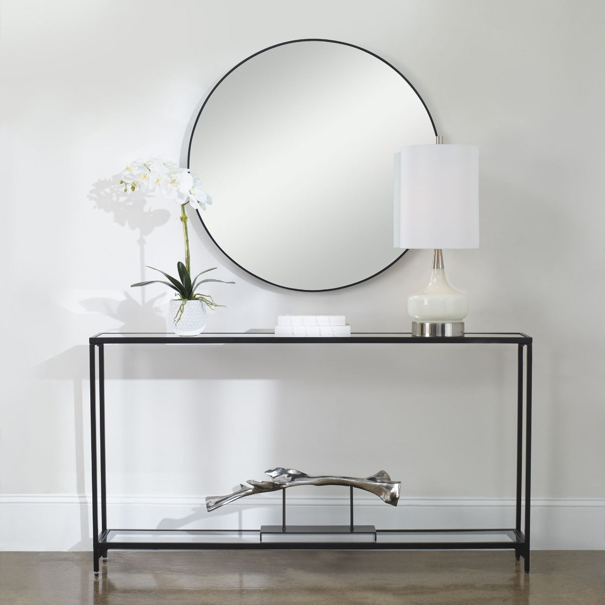 Keiichi Slimline Console Black Finish, view 2