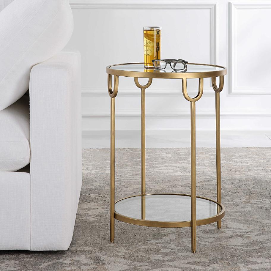 Keiichi Ula Side Table Brass, view 5