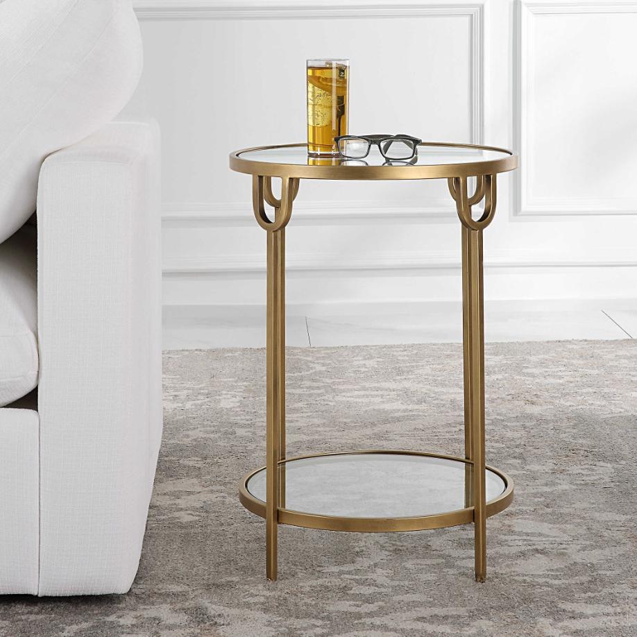 Keiichi Ula Side Table Brass, view 2