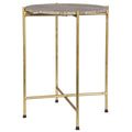 Keiichi Travertine Top Side Table