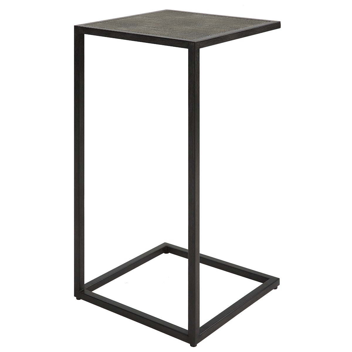Keiichi Shagreen Pull-Up Side Table in Grey, view 4