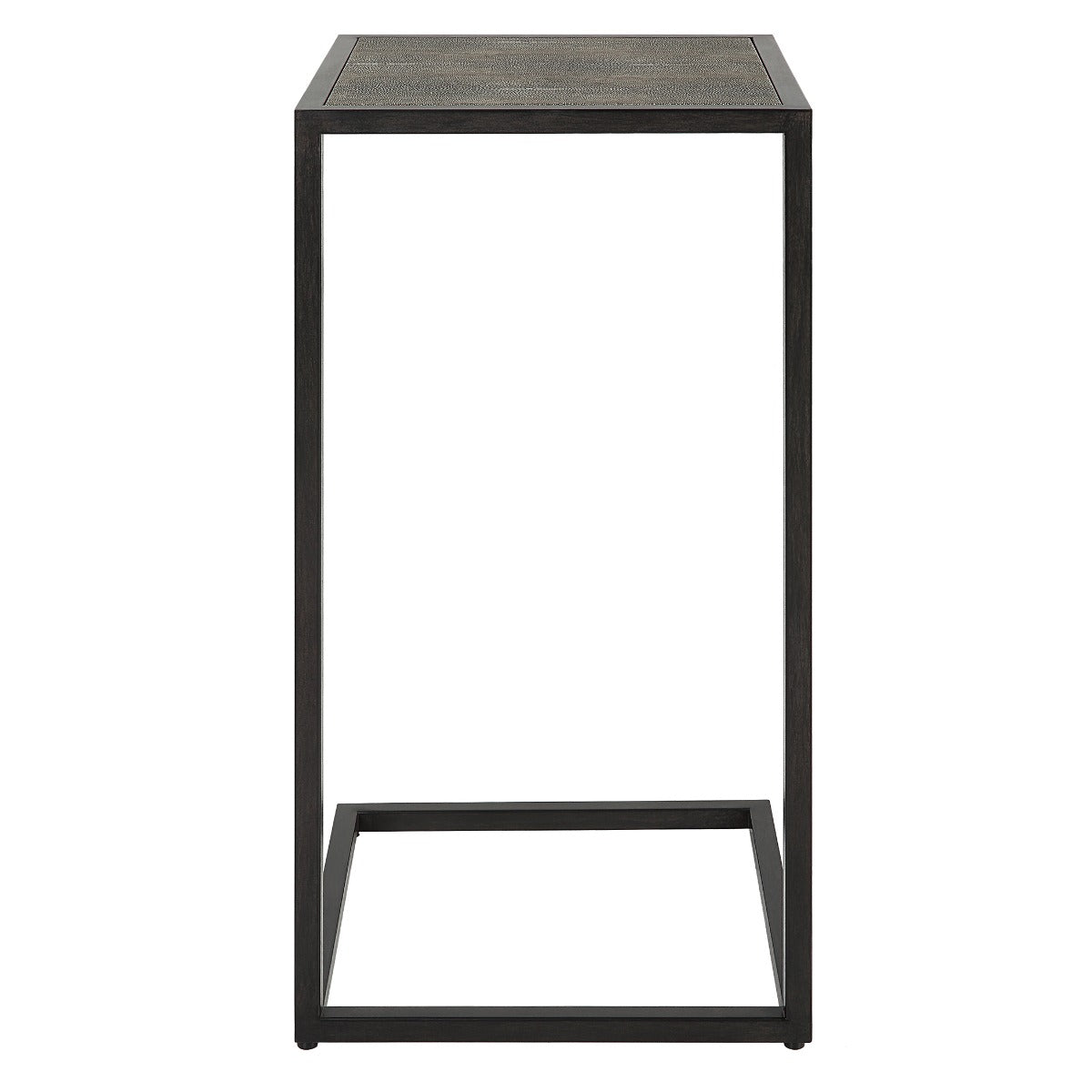 Keiichi Shagreen Pull-Up Side Table in Grey, view 3