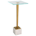 Keiichi Crisp Drinks Table Marble & Brass