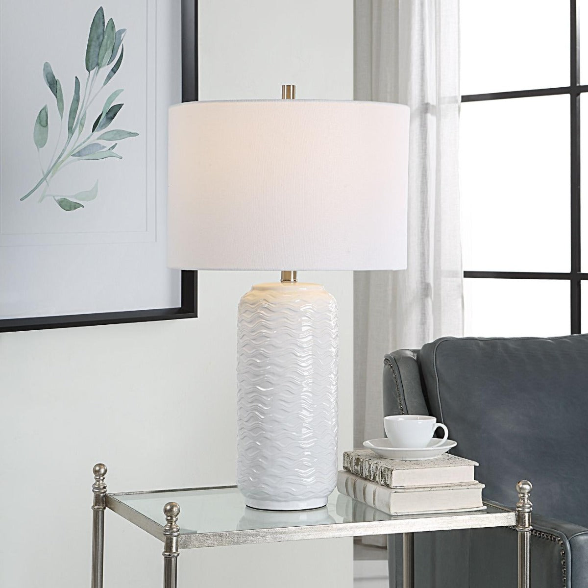 Keiichi Seaview Table Lamp in White, view 2