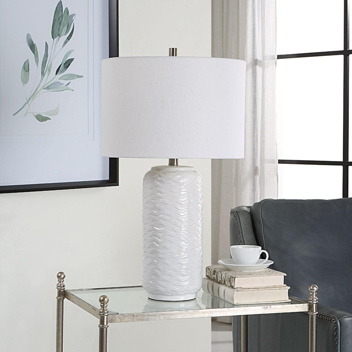 Keiichi Seaview Table Lamp in White, view 3