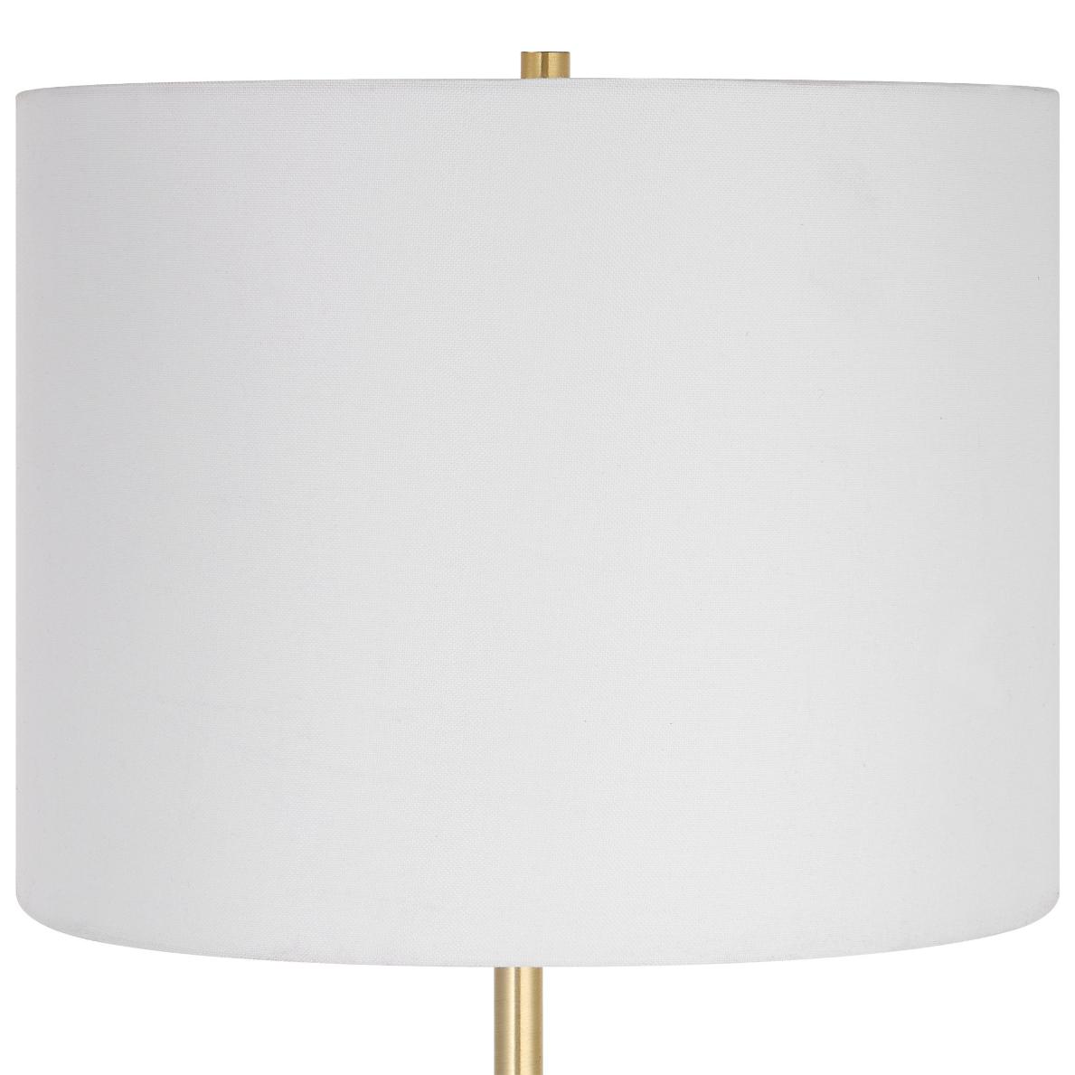 Keiichi Simplistic Table Lamp in White, view 4