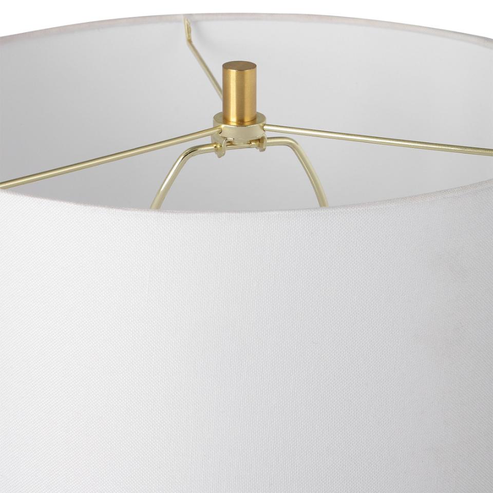 Keiichi Simplistic Table Lamp in White, view 6