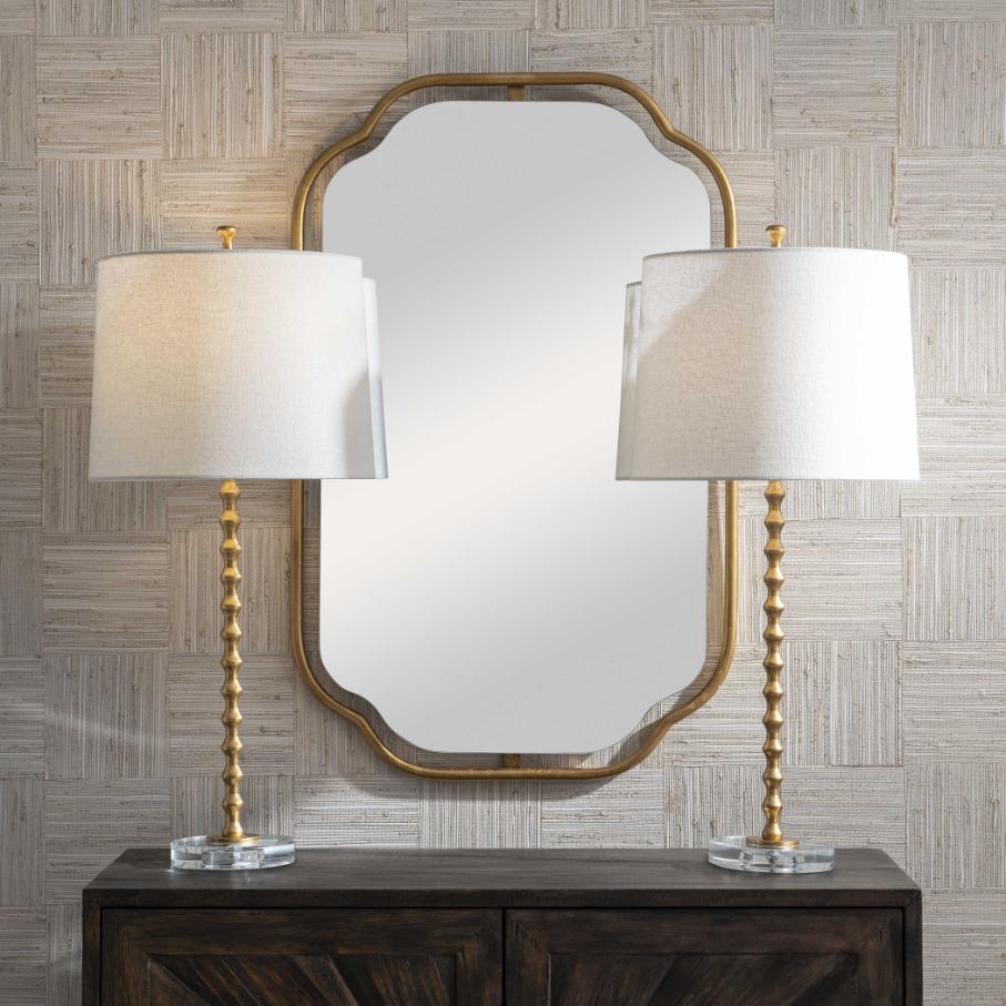 Keiichi Hourglass Table Lamp in Brass - Set of 2, view 2