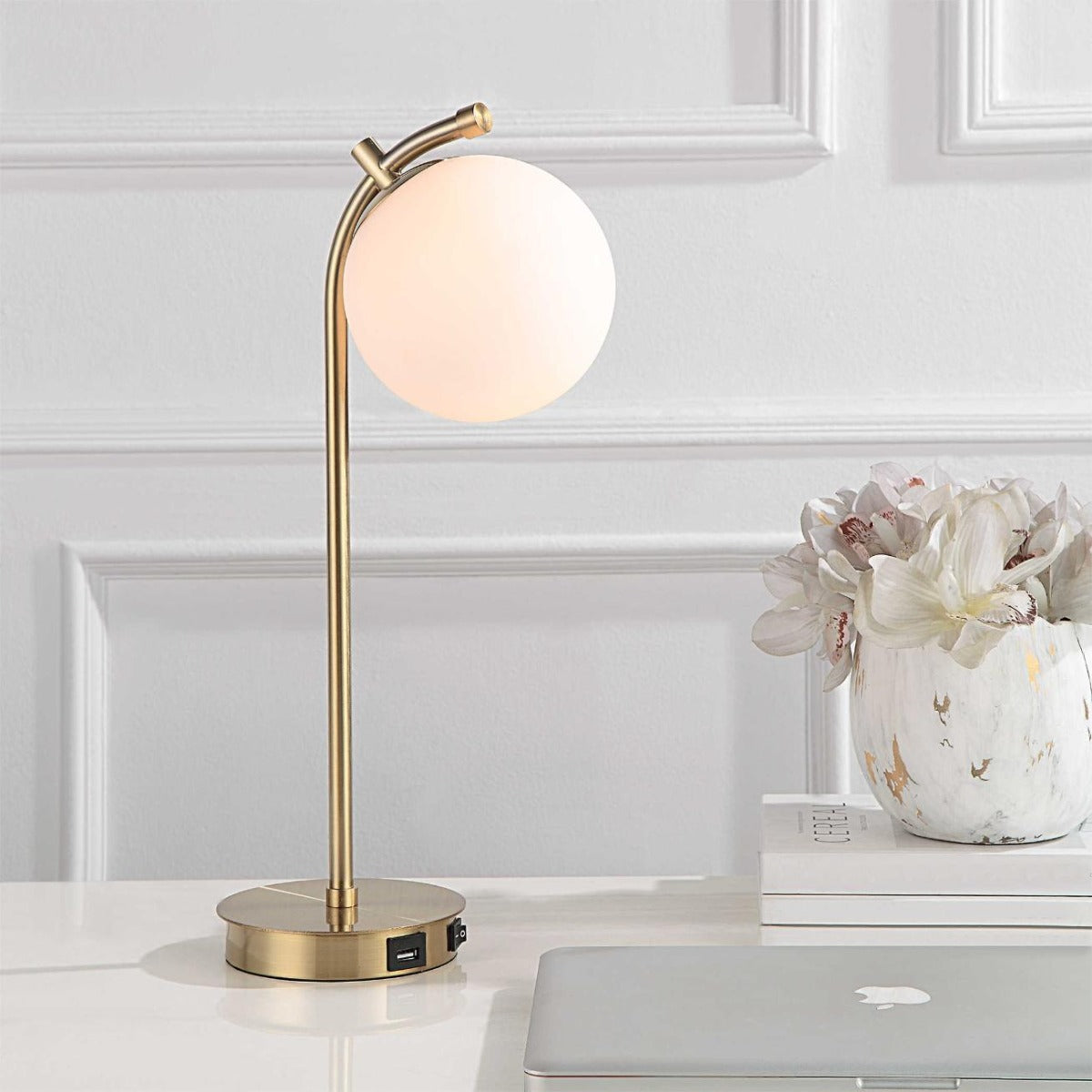 Keiichi Droplet Table Lamp in Brass, view 2