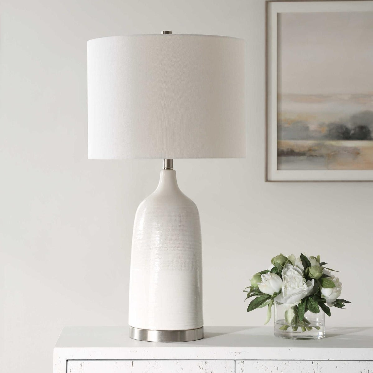 Keiichi Linen Table Lamp, view 2
